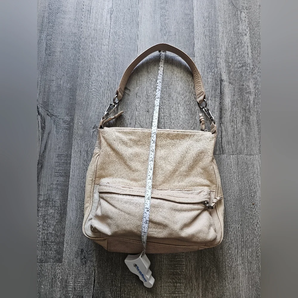 Liebeskind Cream Slouchy Beige Leather Hobo Bag With signature Hardware